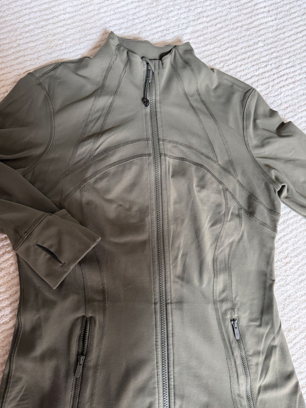 lululemon athletica Olive Green Zip Jacket & High-Waist Leggings Set - Picture 2 of 9